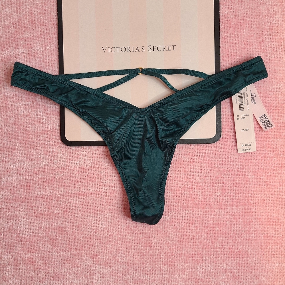 VS Silky Strappy Back Hi-leg Thong Panty - Picture 2 of 6